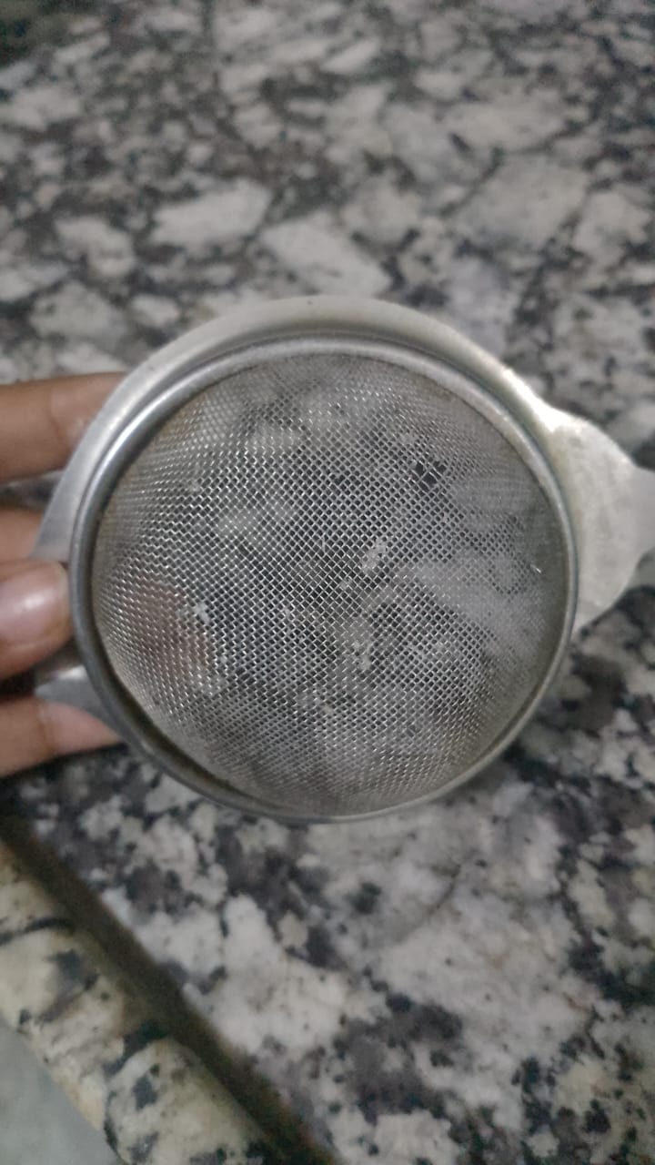 Hole in strainer